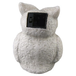 Alternative view of Figurina Bufnita din ceramica, lampa solara 12 x16 cm