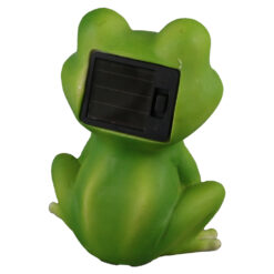 Alternative view of Figurina Broscuta din rasina, cu lampa solara, 13 cm