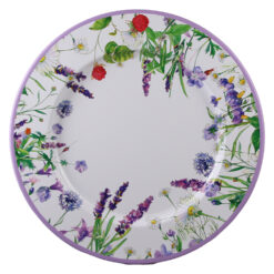 Tava servire metalica 33 cm, flori de camp