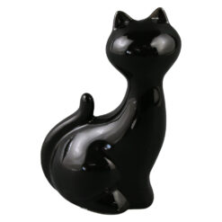 Alternative view of Pisica din ceramica 6 x 11 cm, Alb/Negru
