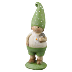 Alternative view of Figurina Gradinar din rasina 4 x 11 cm, Fata/Baiat, verde