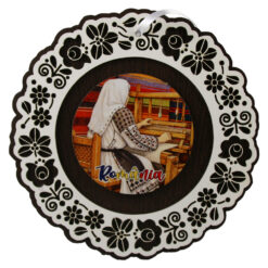 Decoratiune de perete din lemn 18.5 cm "Romania" - Tarancuta tesatoare