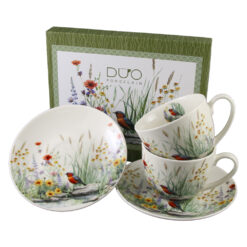Alternative view of Set 2 cesti cu farfurii din portelan 270 ml "July" in cutie decorativa