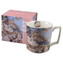 Cana din portelan 450 ml " Modern city of magnolias" in cutie decorativa