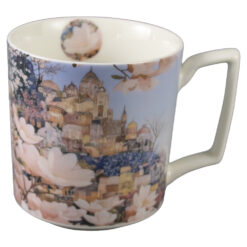 Alternative view of Cana din portelan 450 ml " Modern city of magnolias" in cutie decorativa