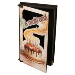 Alternative view of Caseta cadou din lemn pentru bani "La multi ani!" 17.5 x 10 cm, cu tort