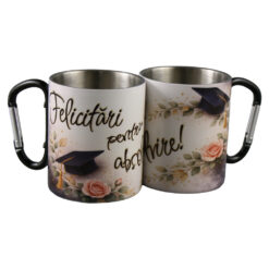 Cana metalica cu carabina "Felicitari pentru Absolvire!" 240 ml, Toca