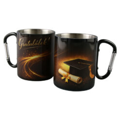 Cana metalica cu carabina pentru absolvire "Gratulalok!" 240 ml, Toca