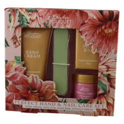 Set ingrijire maini si unghii 4 piese Garden Bouquet, Rose Bamascena / Lily & Peony