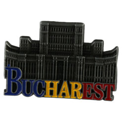 Alternative view of Magnet de frigider metalic cu deschizator de sticle 4.5 x 8 cm, Romania, Vesta traditionala