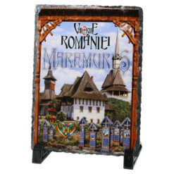 Placa ardezie "Maramures - Valoriile Romaniei" 14 x 19 cm