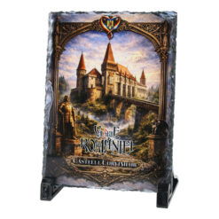 Placa ardezie "Castelul Corvinilor - Valoriile Romaniei" 14 x 19 cm