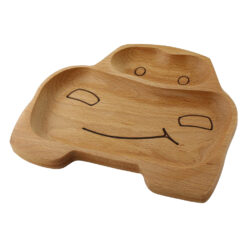 Platou din lemn cu 2 compartimente Masinuta 24 x 20 cm