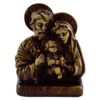 Statueta din ipsos Sfanta Familie 10 x 6 x 14 cm, maro