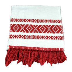 Stergar artizanal traditional 40x17 CM Alb/Rosu