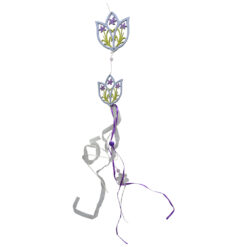 Decor usa/fereastra realizata din lemn - Design cu flori