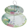 Platou etajat cu 2 nivele din ceramica "Paun", in cutie decorativa