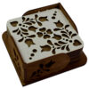 Set 6 suporturi pahare din lemn 10.5 CM, cu flori