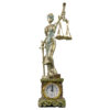Statueta Justice cu ceas, din rasina 7x27 CM