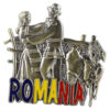 Magnet de frigider metalic 6x6 CM, Romania, cuplu