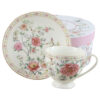 Ceasca portelan cu farfurie 220 ml, "Carissima", in cutie decorativa
