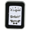 Bricheta metalica "A legjobb Barat a vilagon", 3.5x5 CM, Alb