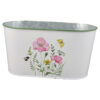 Ghiveci oval din metal 23x12 CM, Flori de camp