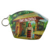 Portmoneu suvenir cu breloc Romania 12 x 9 cm - femeie in poarta traditionala
