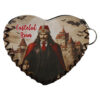 Portmoneu inima suvenir cu breloc Romania 12 x 10 cm - Vlad Tepes
