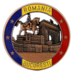 Magnet de frigider metalic 7 cm, Romania/Bucuresti