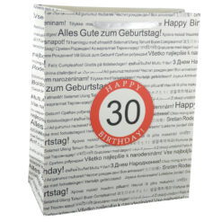 Alternative view of Punga cadou din hartie laminata 26x32 CM - Boldog szuletesnapot 30/Happy birthday 30