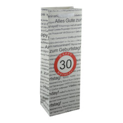 Alternative view of Punga cadou pentru bauturi realizata din hartie laminata - Boldog szuletesnapot 30/Happy birthday 30