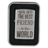 Bricheta metalica ''Best Friend...", 3.5x5.5 CM, Argintiu