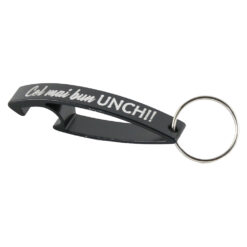 Breloc cu desfacator de sticle "Cel mai bun Unchi", 6.5 CM, negru