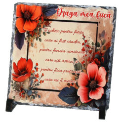 Placa ardezie "Draga mea Fiica..." 19x19 CM