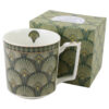 Cana din portelan 450 ml, "Verdigo" in cutie decorativa, Geometric