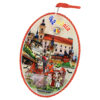 Decor perete oval din ceramica Romania 14 x 20 cm Cladiri faimoase