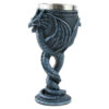 Pocal din metal si rasina Dragon 8 x 18 cm