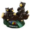 Magnet frigider din rasina "Romania" 6 x 5.5 cm, Ursuleti