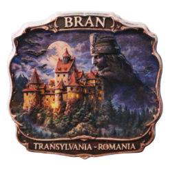 Magnet de frigider din rasina "Romania" 7 x 6 cm, Bran / Transylvania
