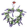 Coroana usa lavanda in forma de inima 28 CM