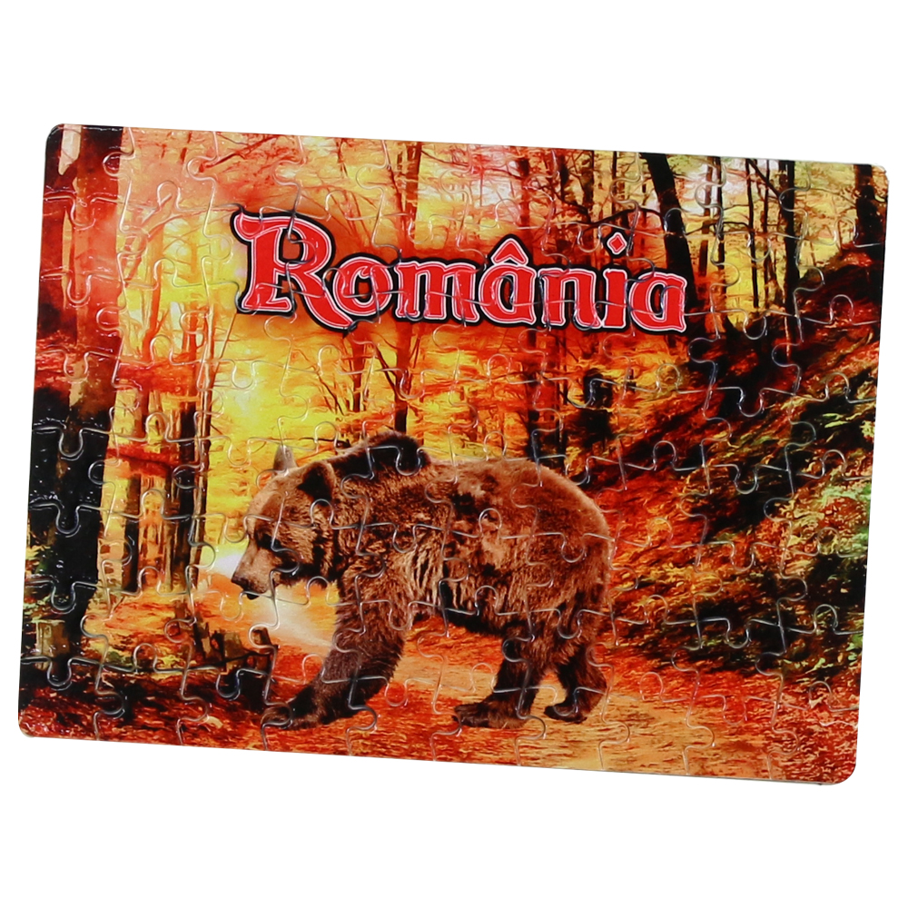 Puzzle 80 piese, Romania, Urs 20x14.5 CM