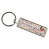 Breloc din metal "Romania!", cu fluture 9 CM