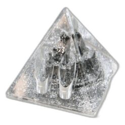 Alternative view of Suport pentru creioane piramida "Castelul Bran" 7.5 x 7.5 cm cu sclipici argintiu