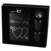Set cadou "Happy Valentine's Day" Plosca cu palnie si 2 pahare