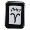 Bricheta metalica "Aries", 3.5x5 CM, Alb, Berbec