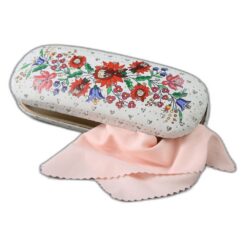 Alternative view of Toc pentru ochelari "Romania" 16 x 6 cm motive florale cu laveta
