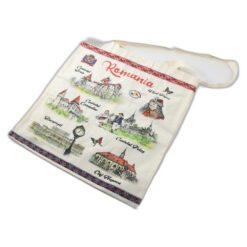 Sacosa textila "Romania" 38 x 41 cm, Castele & Orase