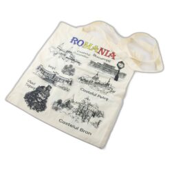 Sacosa textila "Romania" 38 x 41 cm, Castele