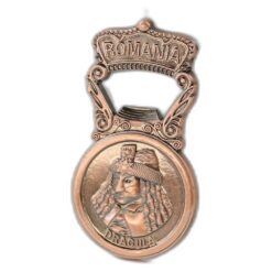 Alternative view of Desfacator sticle din metal cu magnet "Romania" 4 x 7.5 cm Dracula
